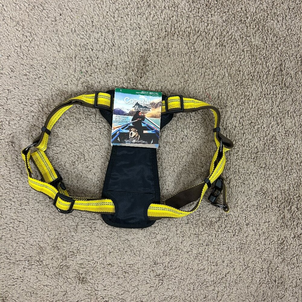 Coastal K9 Explorer Harness L NWT  Yellow and Black